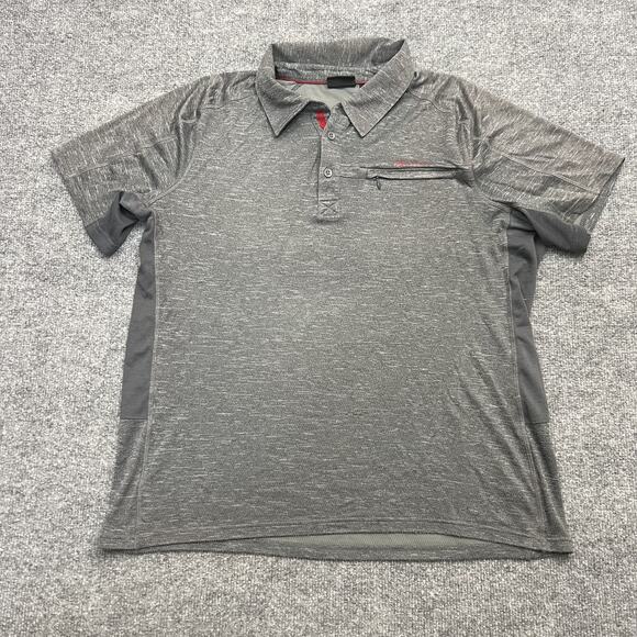 Marmot Polo Shirt Mens Large Performance Golf Athletic Short Sleeve Zip Pocket - Picture 1 of 7